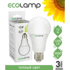 LED лампа 12 Вт, E27 тепле світло