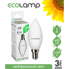 LED лампа 6 Вт, E14 холодне світло