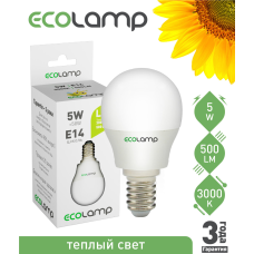 LED лампа 5 Вт, E14 тепле світло