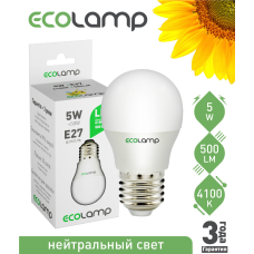 LED лампа 5 Вт, E27 холодне світло